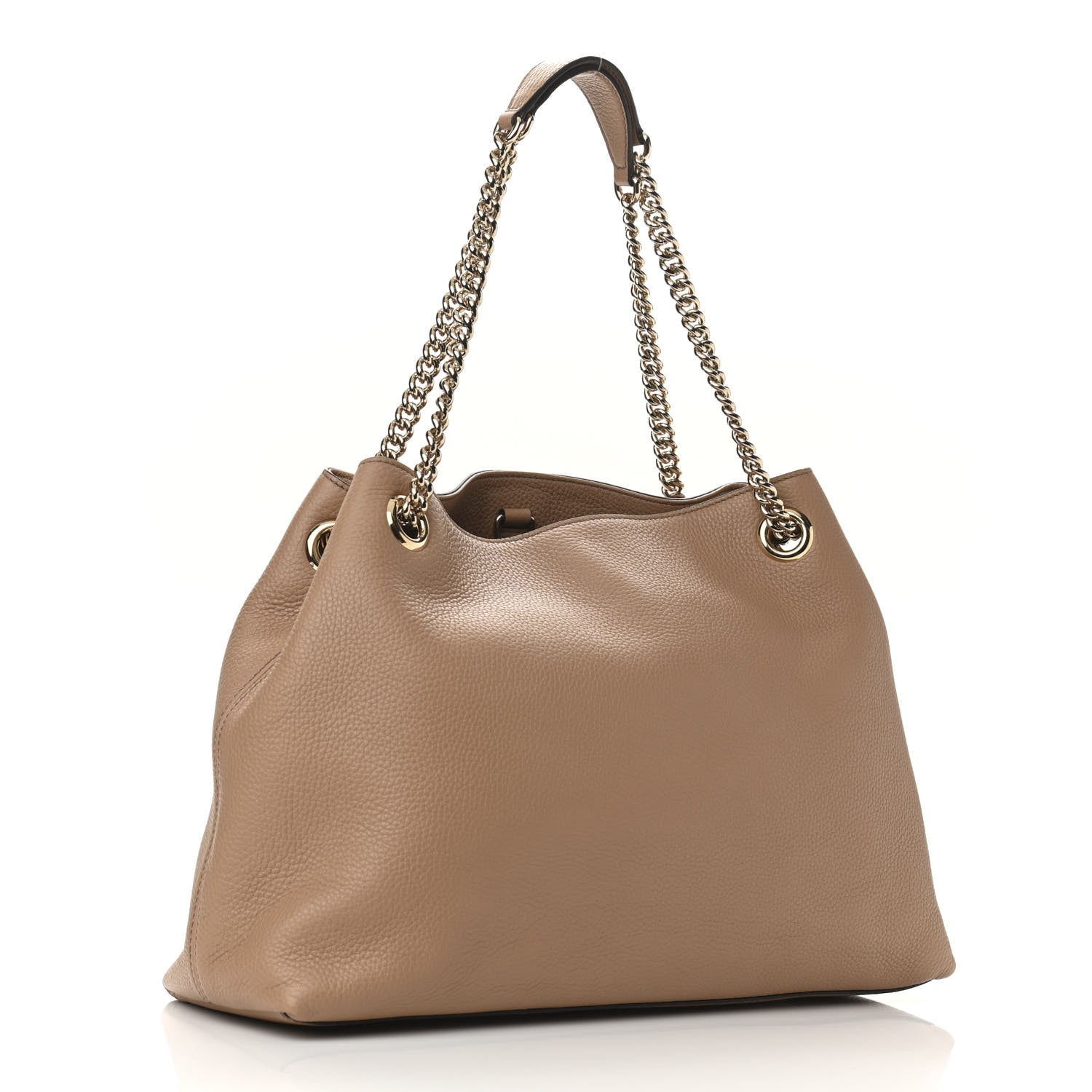 Gucci Pebbled Calfskin Medium Soho Chain Shoulder Bag Camelia 3 of 10