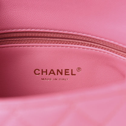 Chanel Caviar Quilted Mini Coco Handle Flap Pink 7 of 9