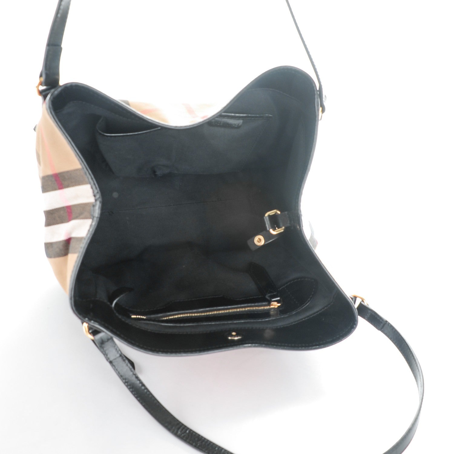 Burberry House Check Small Canterbury Tote Black 5 of 8