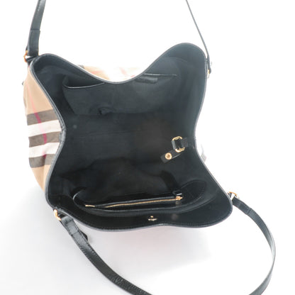 Burberry House Check Small Canterbury Tote Black 5 of 8