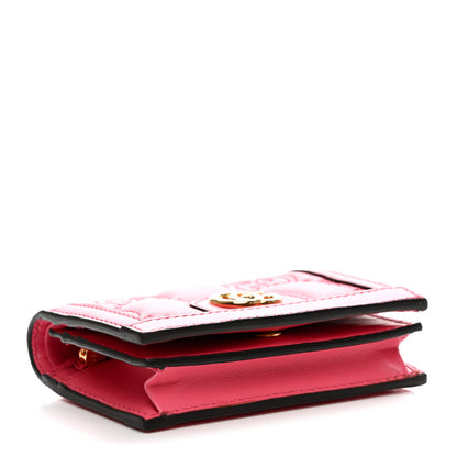 Gucci Calfskin GG Matelasse Card Case Wallet Rhodamine Pink 4 of 8