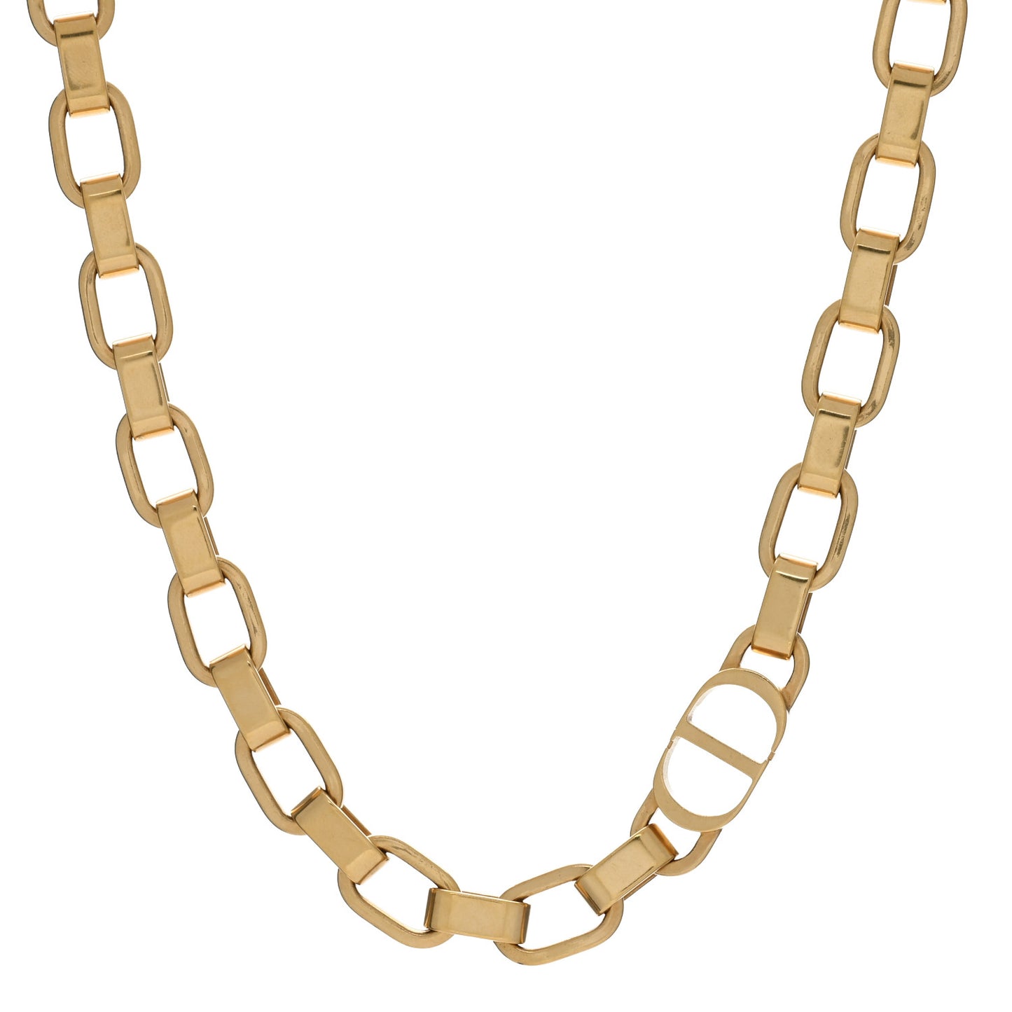 Metal 30 Montaigne Chain Choker Necklace Gold