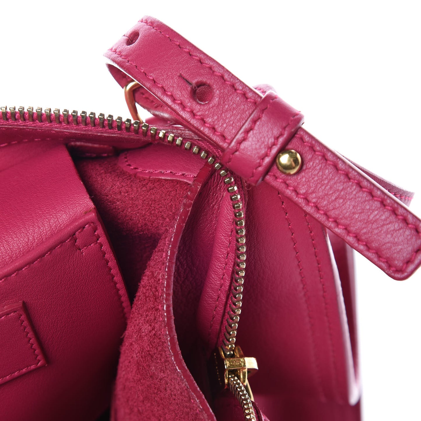 Calfskin Small Classic Y Cabas Fuchsia