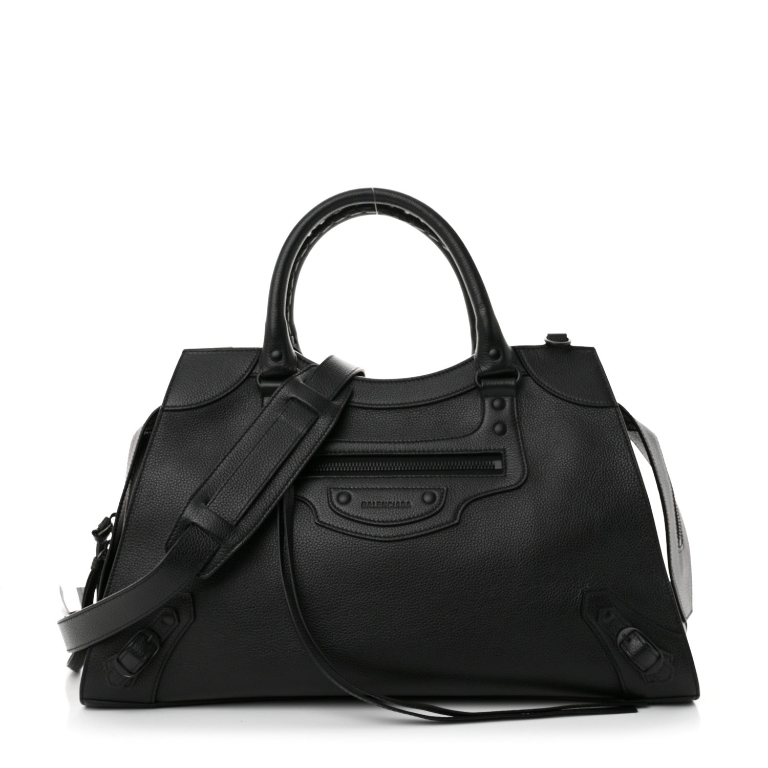 Balenciaga Grained Calfskin Neo Classic Black Hardware Medium City Black 1 of 11