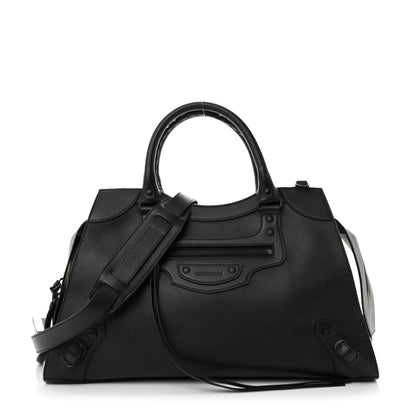 Balenciaga Grained Calfskin Neo Classic Black Hardware Medium City Black 1 of 11