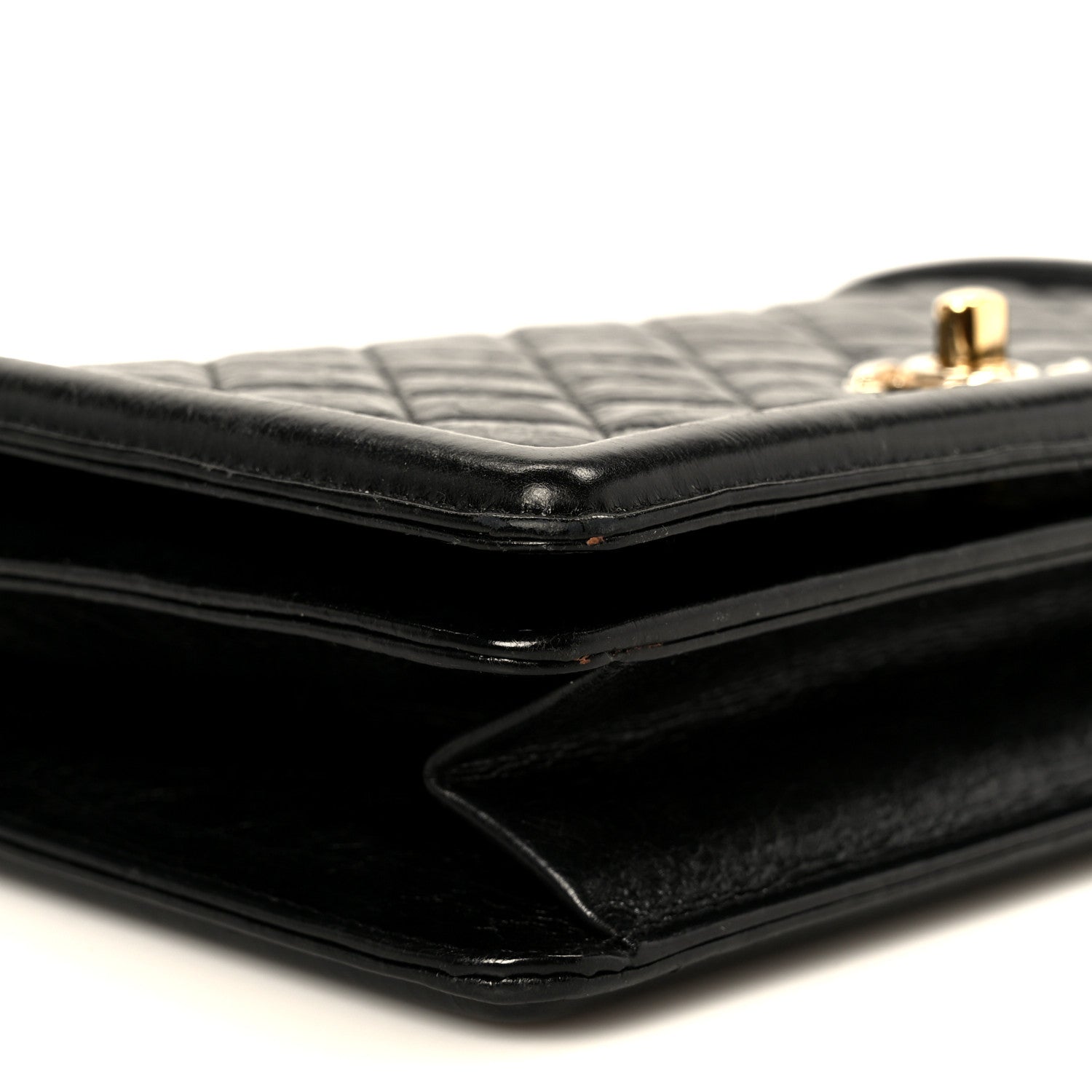 Chanel Crumpled Calfskin Quilted Flap Black 10 of 11