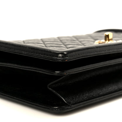 Chanel Crumpled Calfskin Quilted Flap Black 10 of 11