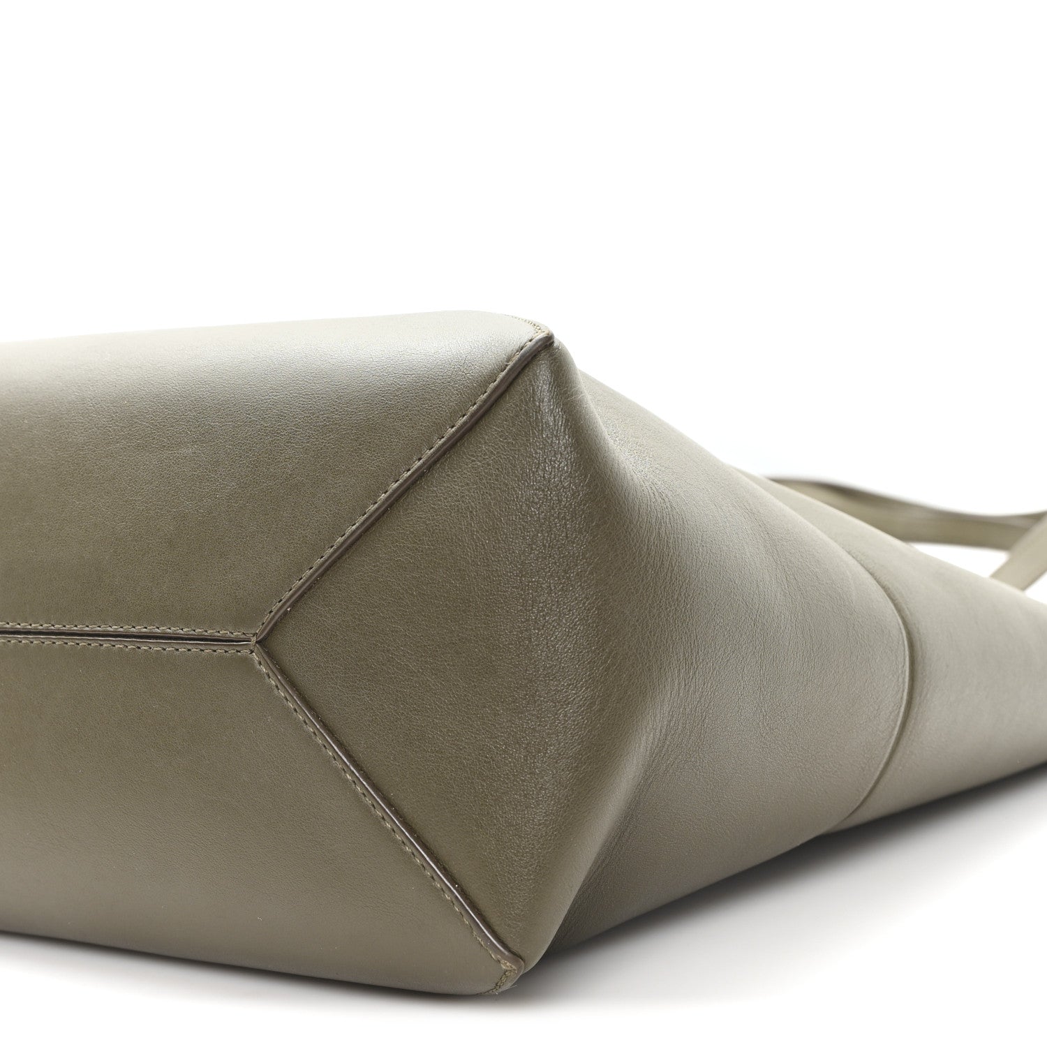 Loewe Shiny Calfskin Medium Puzzle Fold Tote Dark Khaki Green 9 of 10