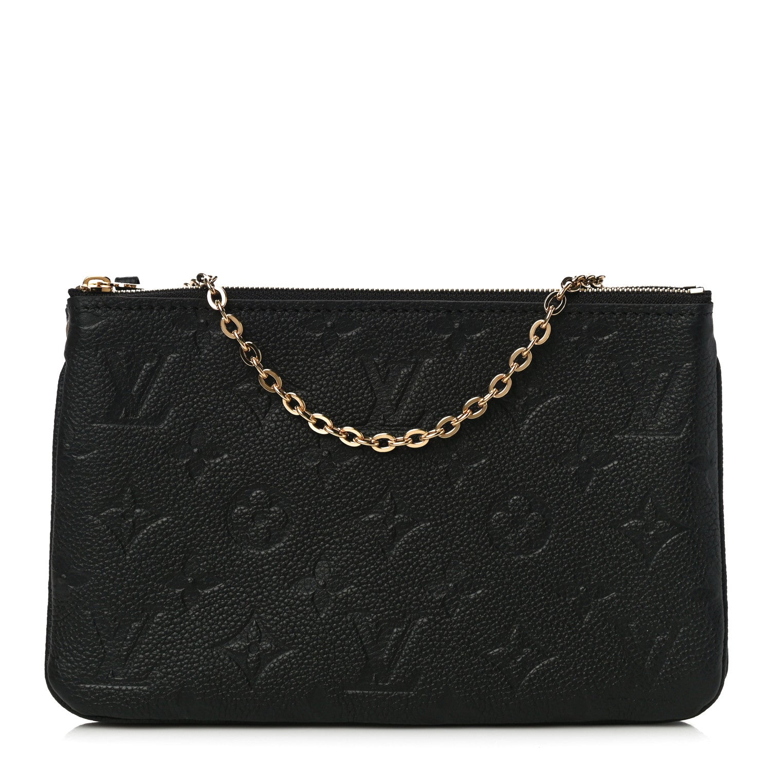 Louis Vuitton Empreinte Double Zip Pochette Black 2 of 12