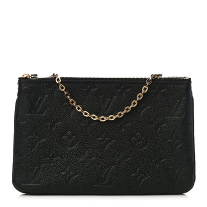 Louis Vuitton Empreinte Double Zip Pochette Black 2 of 12
