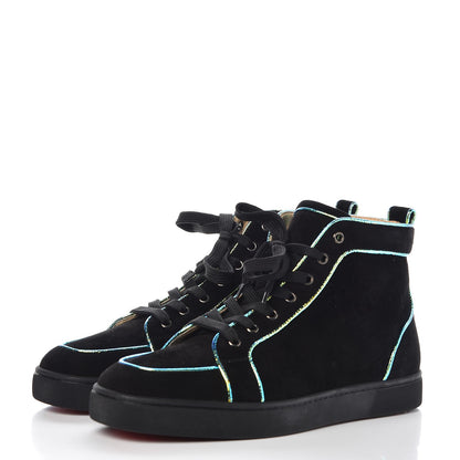 Christian Louboutin Mens Veau Velours Aliene Rantus Orlato Sneakers 42 Version Black 3 of 9