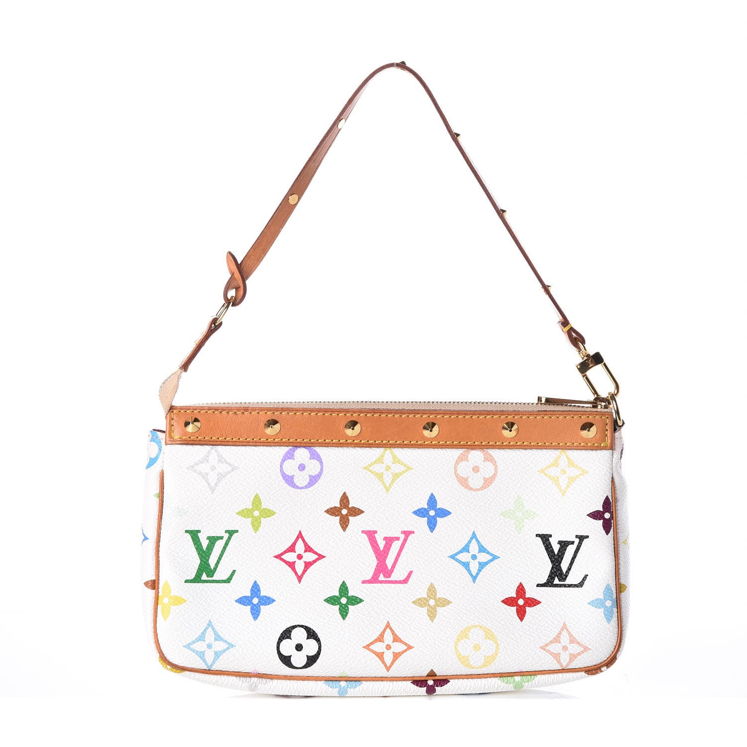 Louis Vuitton Monogram Multicolor Pochette Accessories White 1 of 10