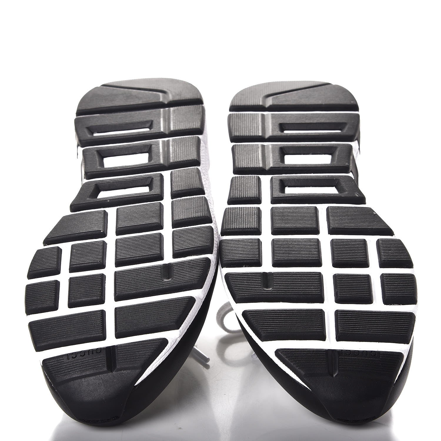 Gucci Calfskin Womens Interlocking G Sneakers 37 Black White 5 of 9