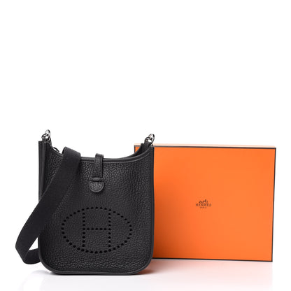 Hermes Taurillon Clemence Evelyne TPM Black 11 of 11