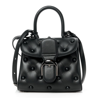 Delvaux Grained Rodeo Calfskin Quilted Mini Brillant Satchel Black 1 of 10