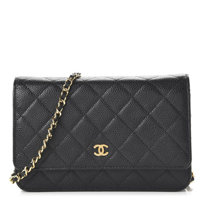 Chanel Caviar Quilted Wallet On Chain WOC Black 1 of 11