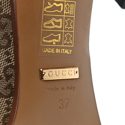 Gucci Monogram Malaga Kid Lisa Mid Heel Boots 37 Beige Ebony 6 of 8