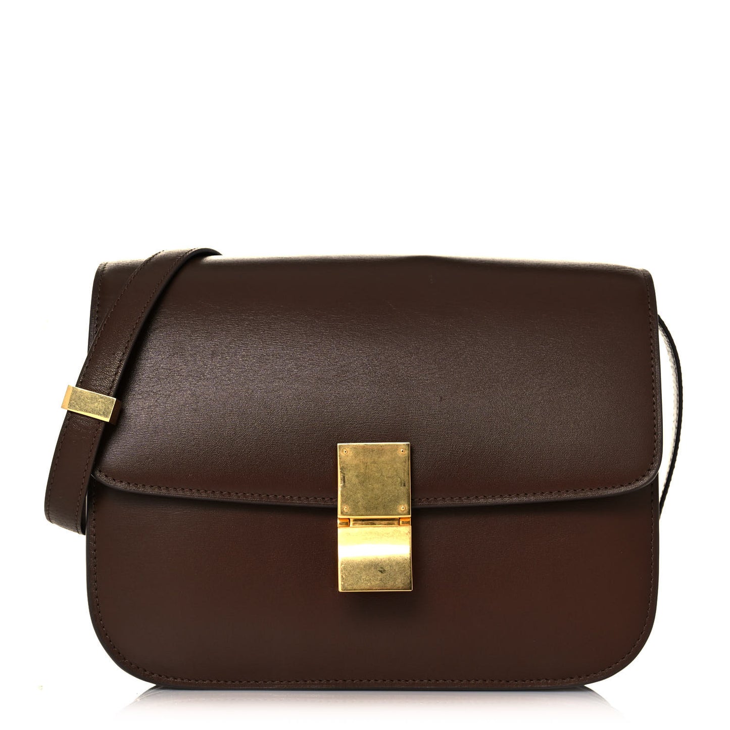 Box Calfskin Medium Classic Box Flap Bag Camel