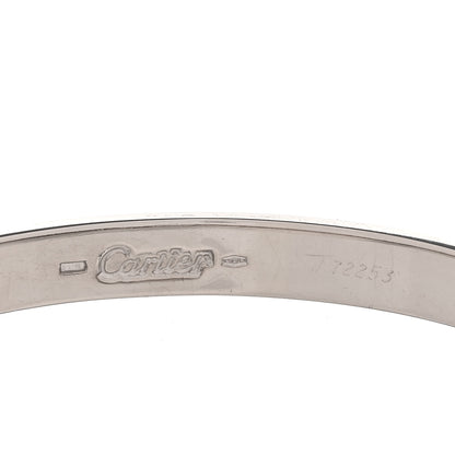 Cartier 18K White Gold LOVE Bracelet 17 4 of 7