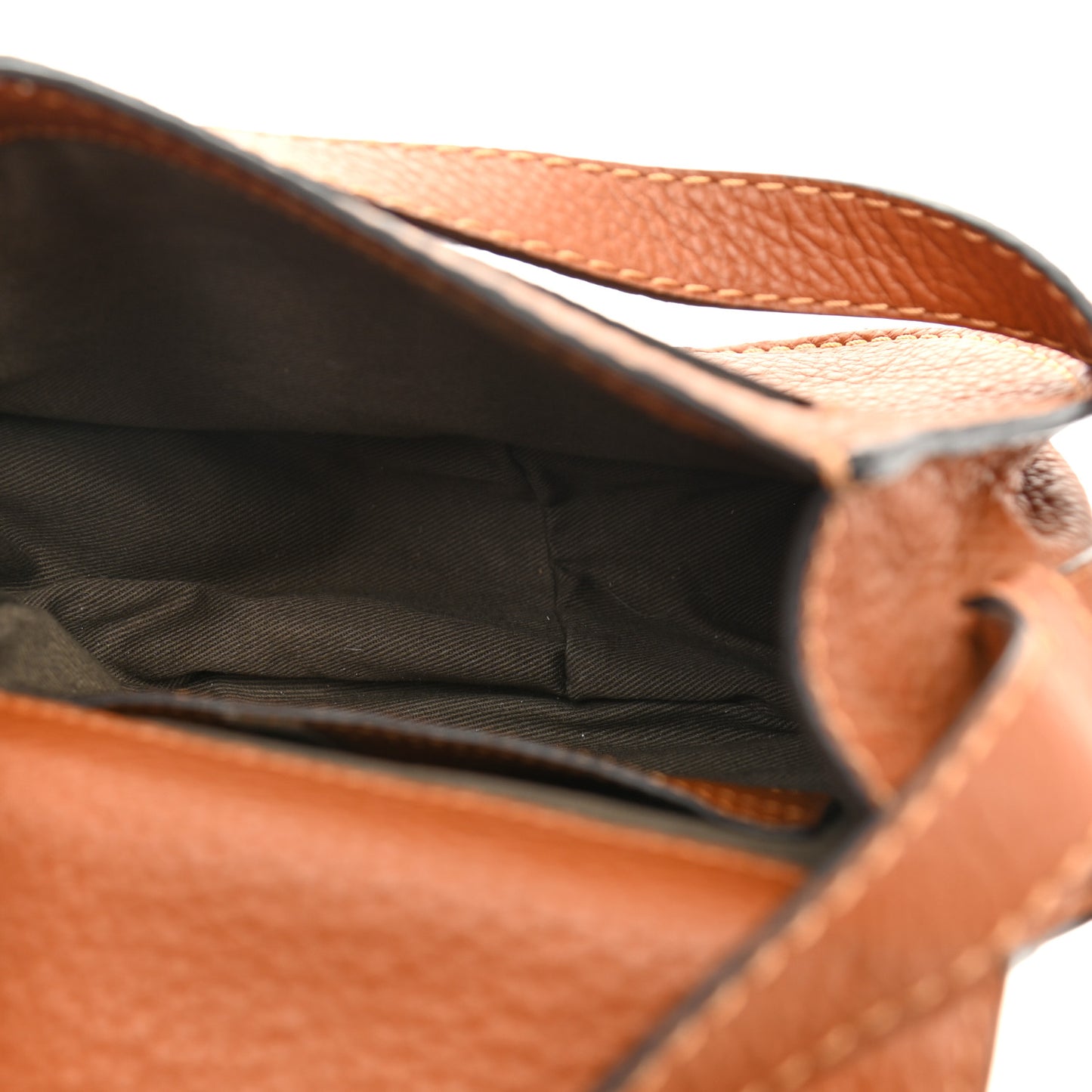 Calfskin Mini Marcie Round Crossbody Bag Tan