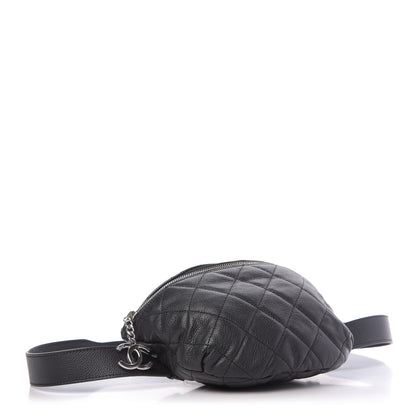 Chanel Grained Calfskin Quilted Waist Belt Bag Black 4 of 9