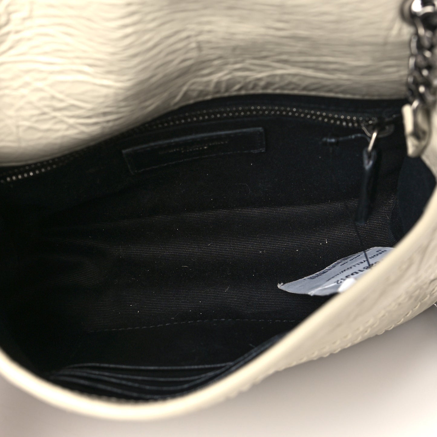 Crinkled Calfskin Matelasse Monogram Niki Chain Wallet Crema Soft
