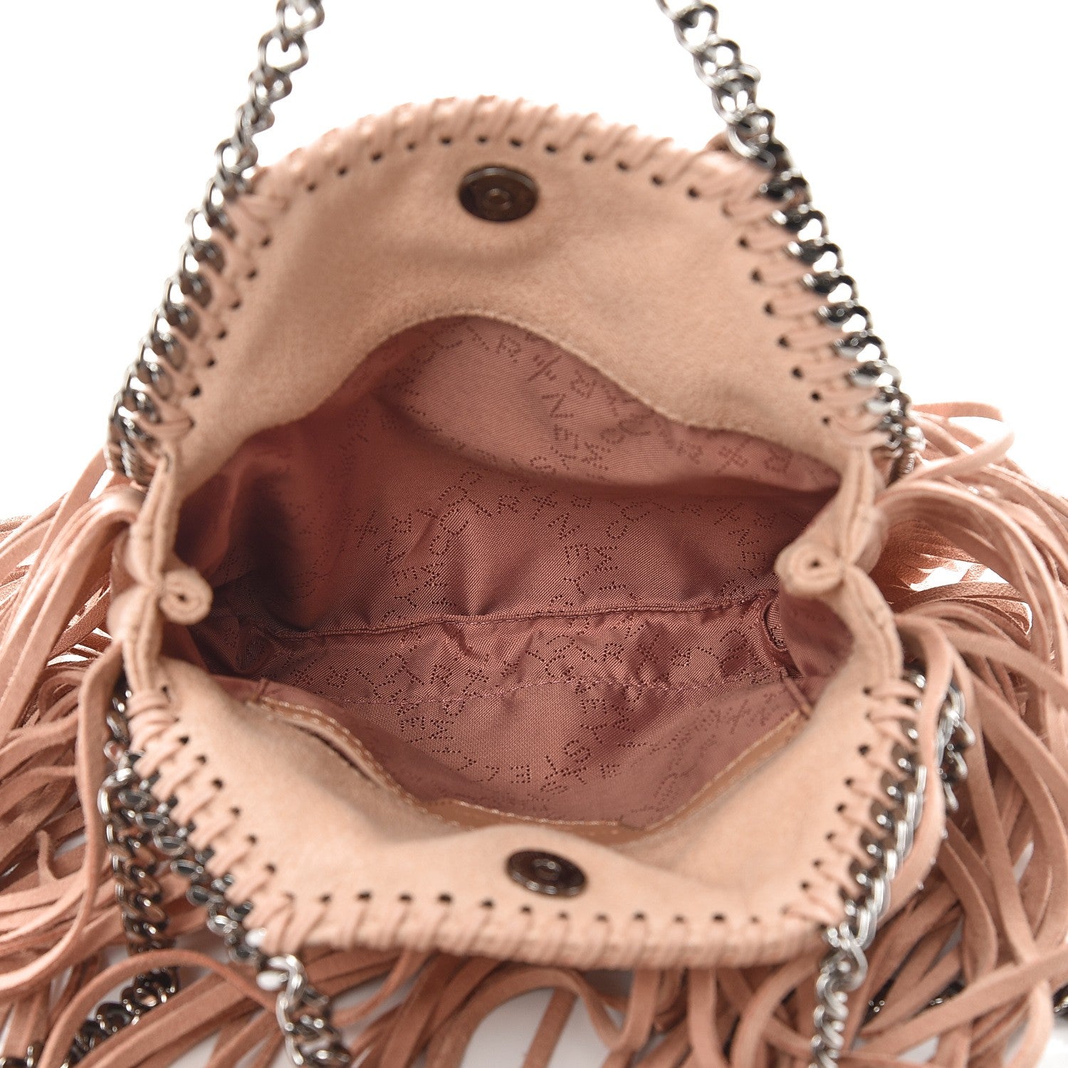 Stella McCartney Shaggy Deer Fringe Tiny Falabella Tote Powder 6 of 9