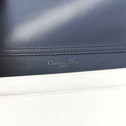 Christian Dior Grained Calfskin Diorama Wallet on Chain Pouch White 8 of 9