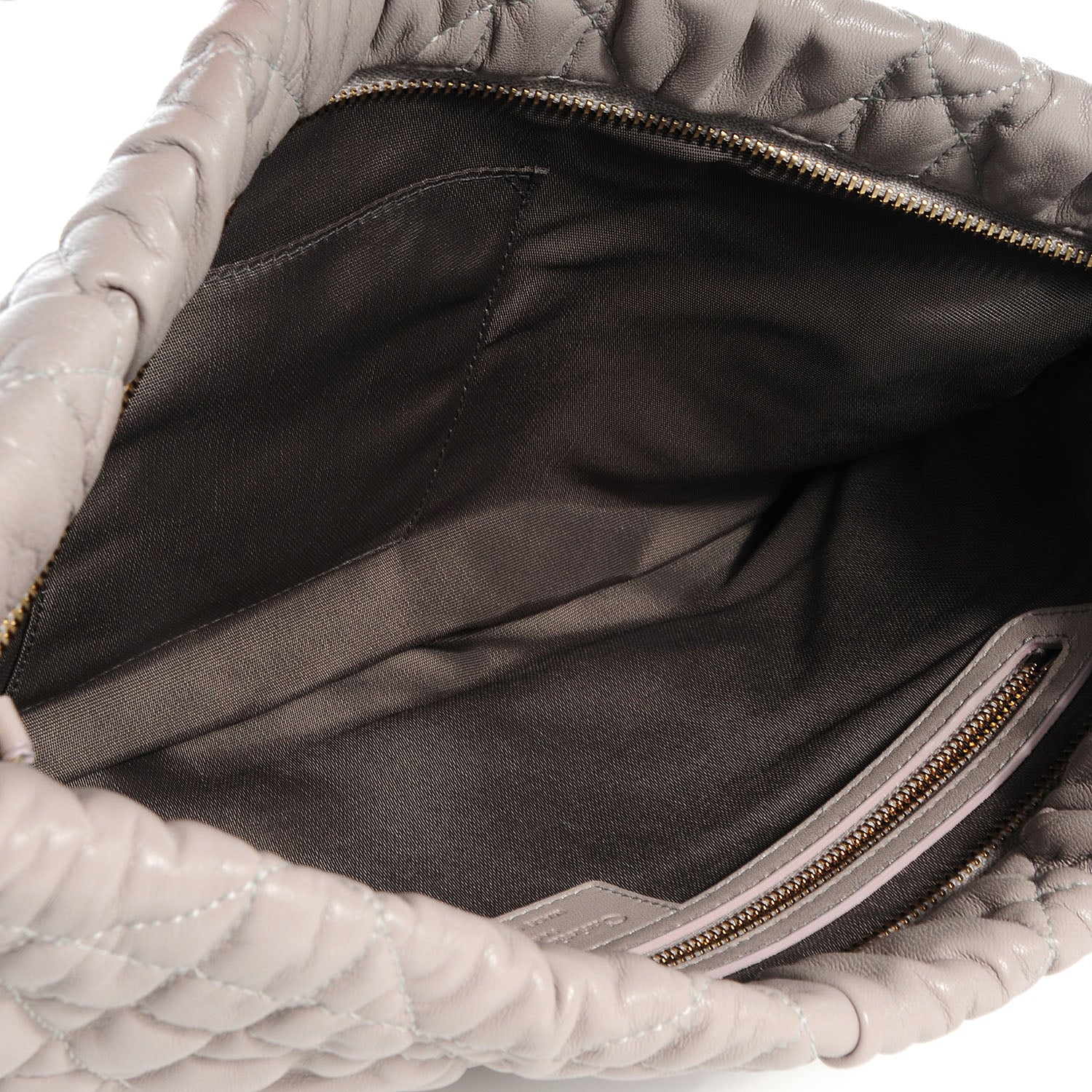 Christian Dior Lambskin Quilted Delidior Cannage Clutch Grey 5 of 7