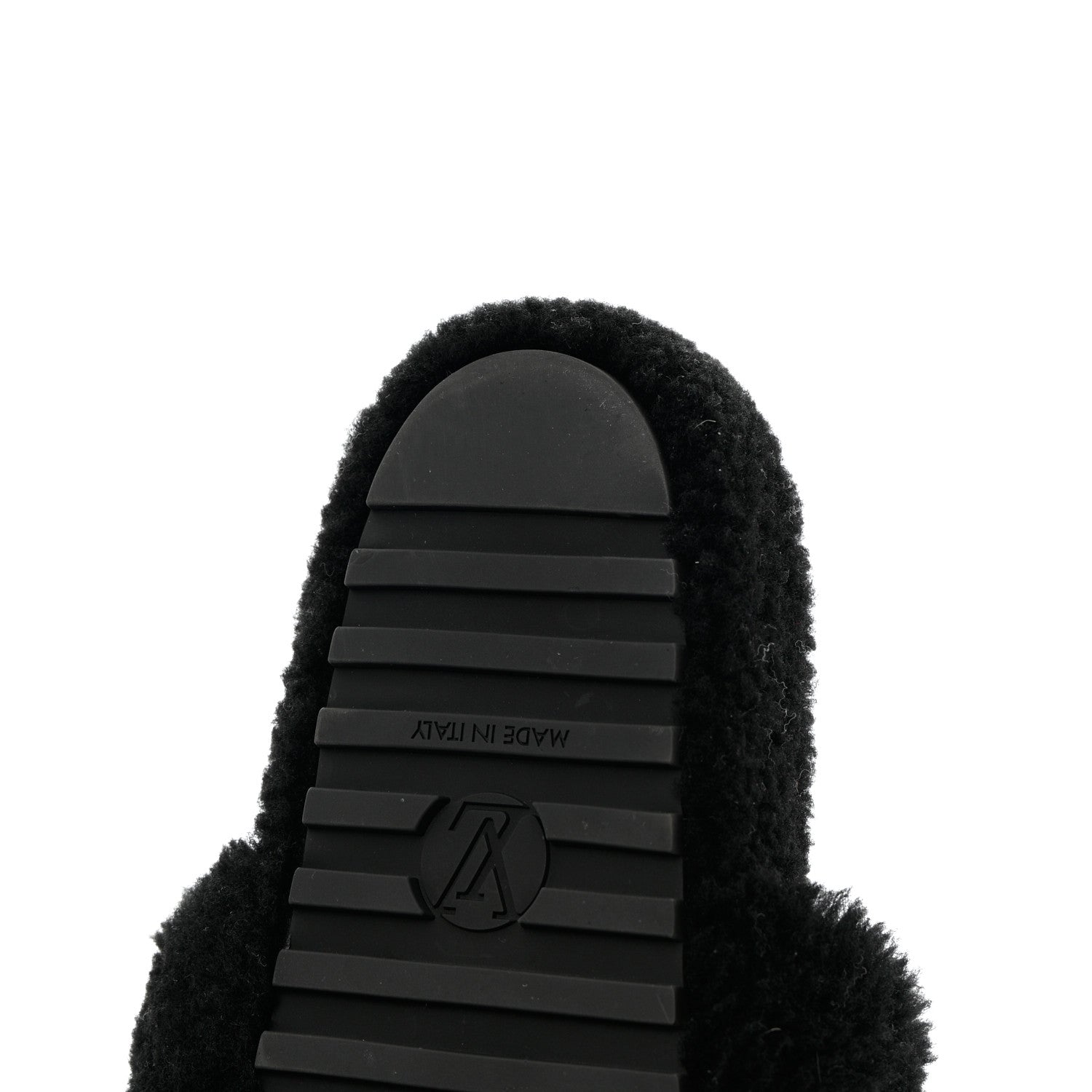 Louis Vuitton Shearling Monogram Giant Paseo Flat Comfort Mule 37 Black 10 of 10