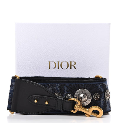Christian Dior Canvas Embroidered Studded KaleiDiorscopic Adjustable Shoulder Strap Blue 7 of 7