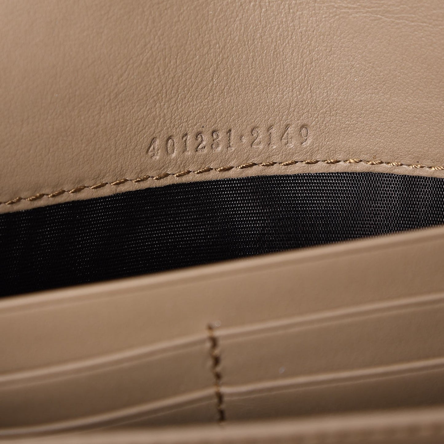 GG Supreme Monogram Mini Dionysus Chain Wallet Beige Taupe