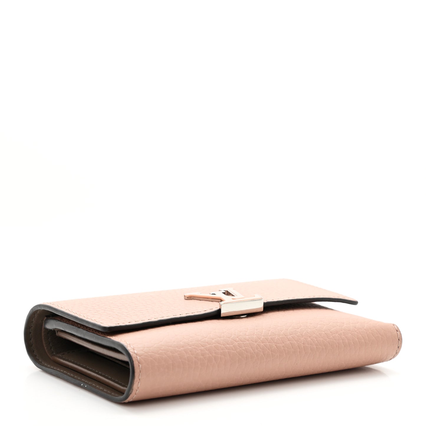 Taurillon Capucines Compact Wallet Magnolia