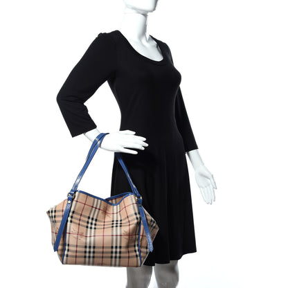Burberry Horseferry Check Canterbury Tote Blue 2 of 8