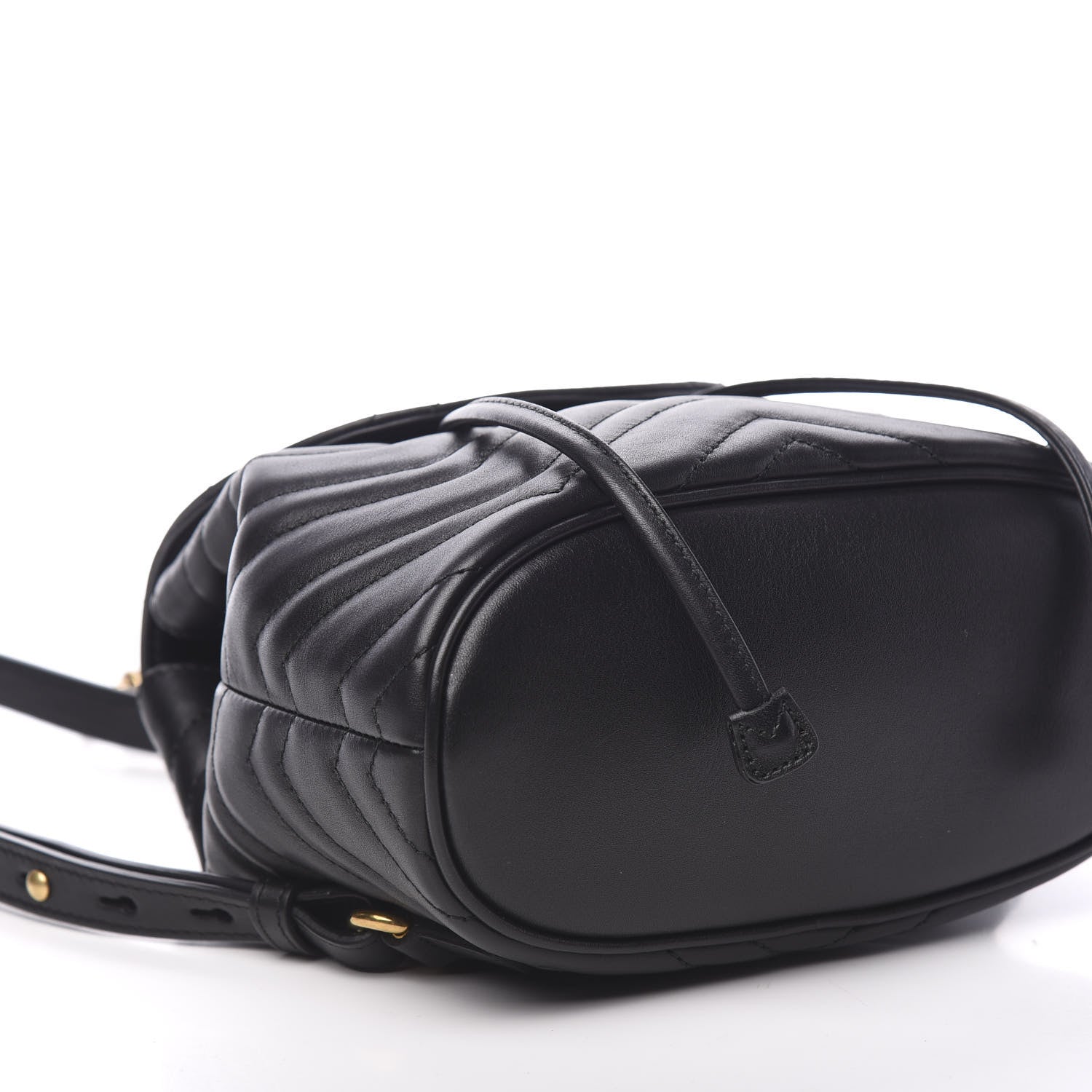 Gucci Calfskin Matelasse GG Marmont Flap Backpack Black 7 of 9