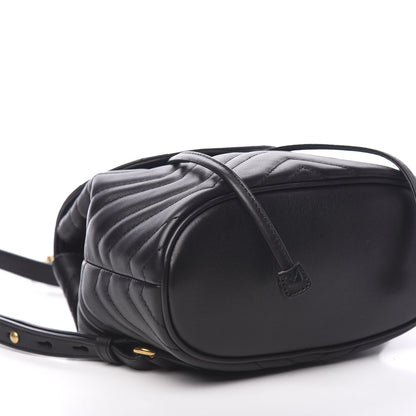 Gucci Calfskin Matelasse GG Marmont Flap Backpack Black 7 of 9