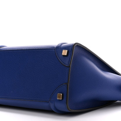 Celine Drummed Calfskin Micro Luggage Indigo 9 of 9