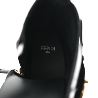 Fendi Vitello Abrasivato Fendigraphy 50mm Biker Boots 39 Black 8 of 10