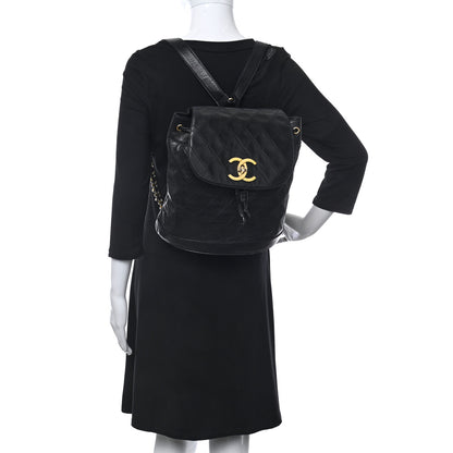 Chanel Lambskin Quilted Backpack Black 2 of 15