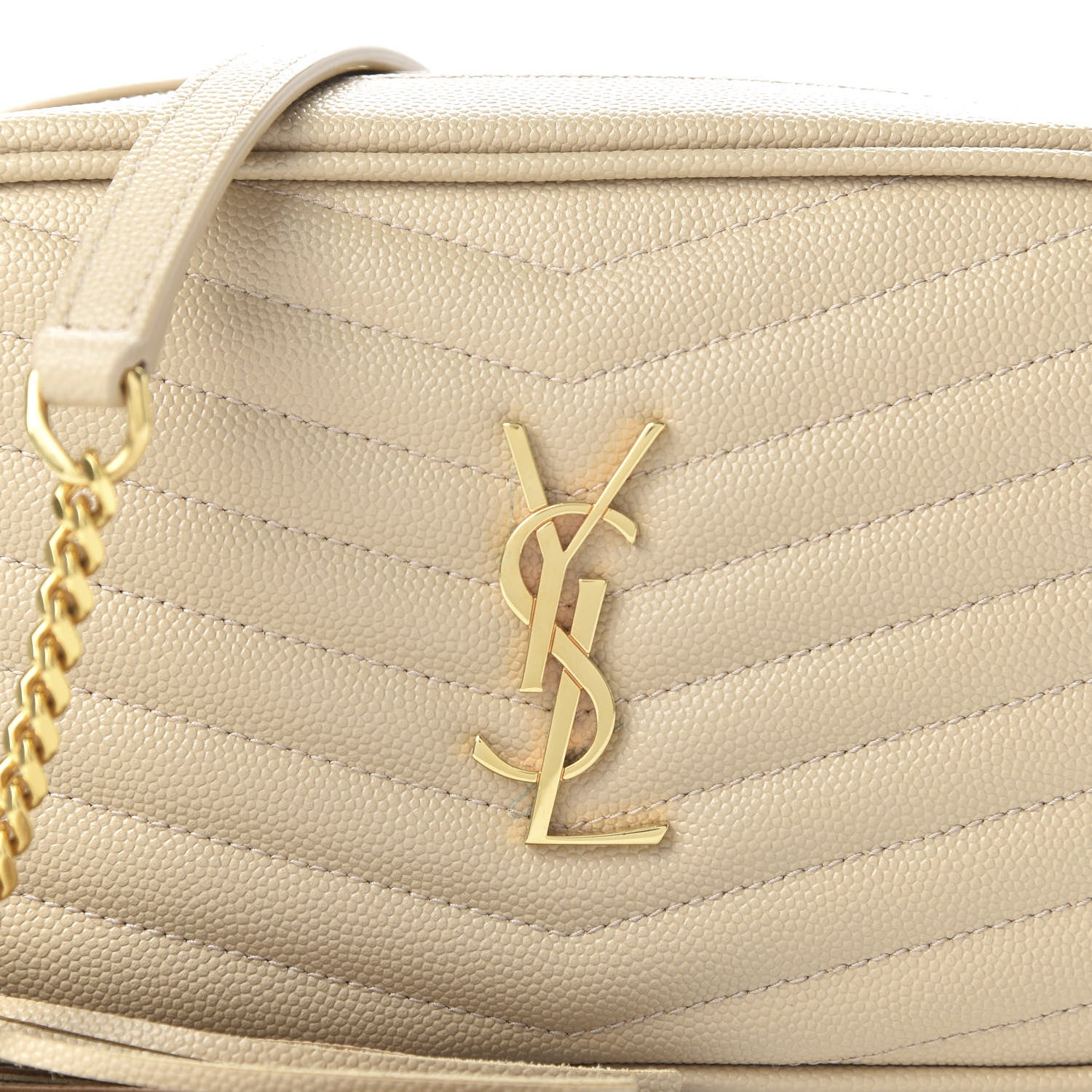 Saint Laurent Grain De Poudre Matelasse Monogram Mini Lou Camera Bag New Powder 9 of 9