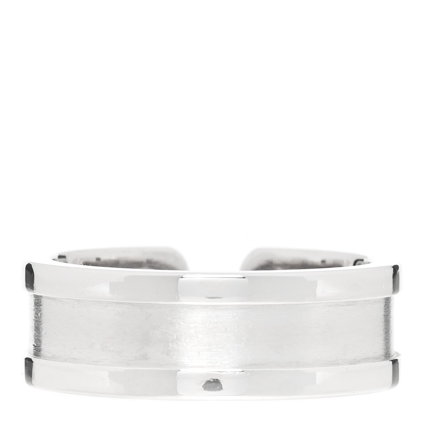 18K White Gold 6.5mm C De Cartier Ring 51 5.75