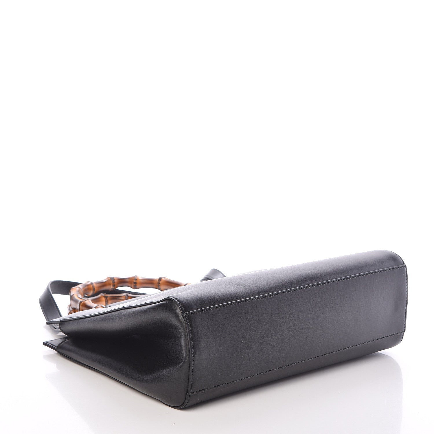 Gucci Nappa Bamboo Medium Nymphaea Top Handle Bag Black 4 of 10