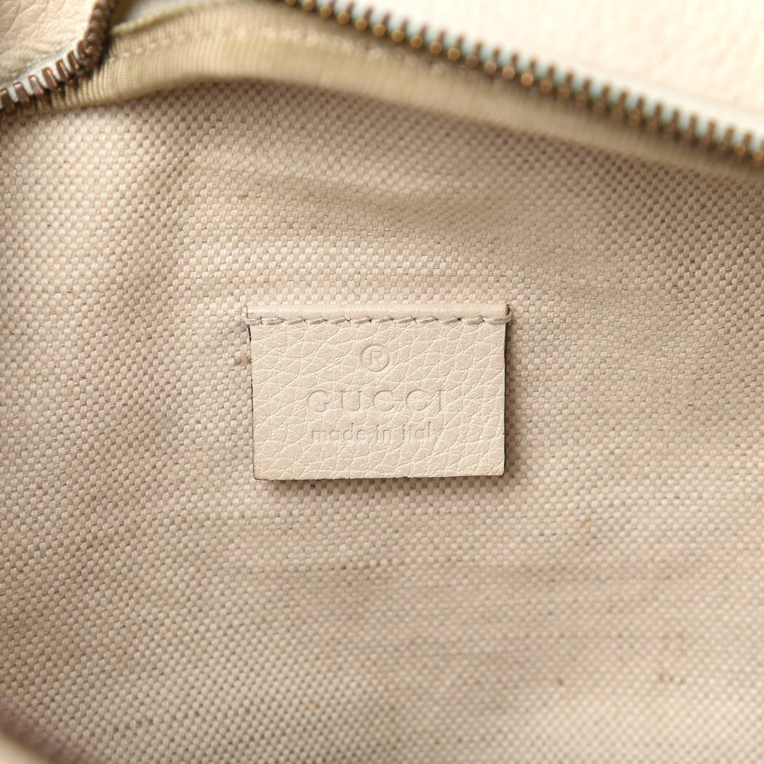 Gucci Grained Calfskin Logo Belt Bag White 8 of 10