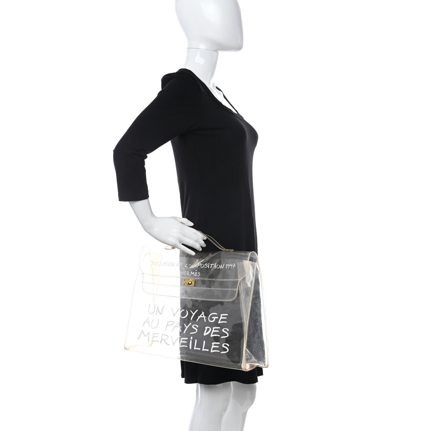 Hermes Vinyl Souvenir De L'Exposition Kelly Transparent 2 of 10