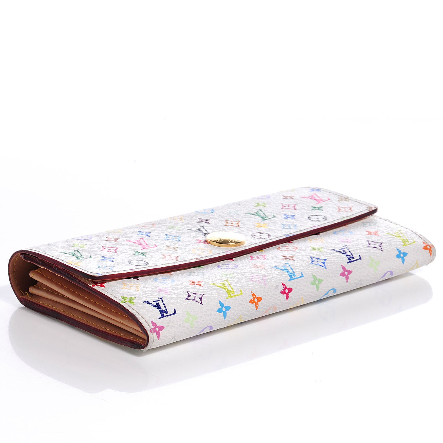 Louis Vuitton Monogram Multicolor Sarah Wallet White 5 of 8