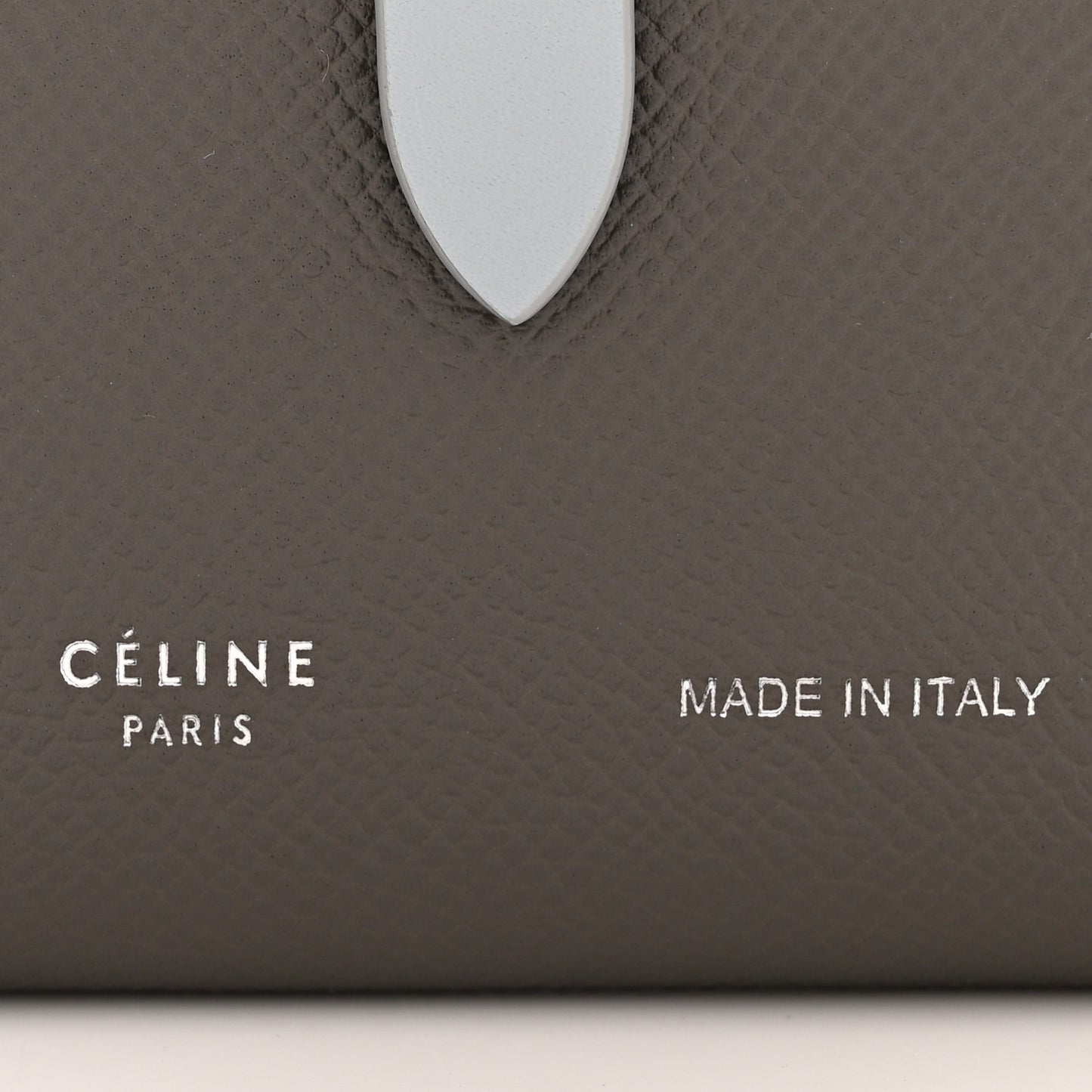Grained Calfskin Medium Multifunction Strap Wallet Pebble Mineral