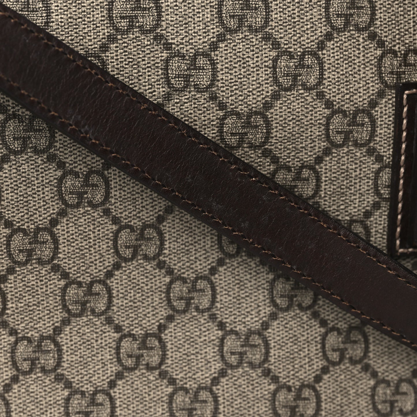 GG Supreme Monogram Small Joy Tote Dark Brown