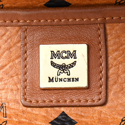 MCM Visetos Crocodile Embossed Medium Liz Shopper Tote Cognac 5 of 9