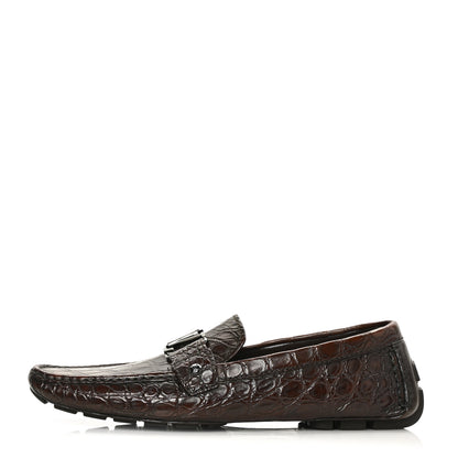 Louis Vuitton Crocodile Mens Monte Carlo Loafers 11 Brown 1 of 8