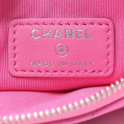 Chanel Lambskin Quilted Small Cosmetic Case Pink 6 of 7